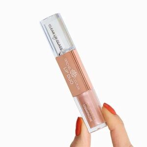 RACHEL COUTURE LIP DUO in Champagne - Shimmering Soft Pink & Clear
